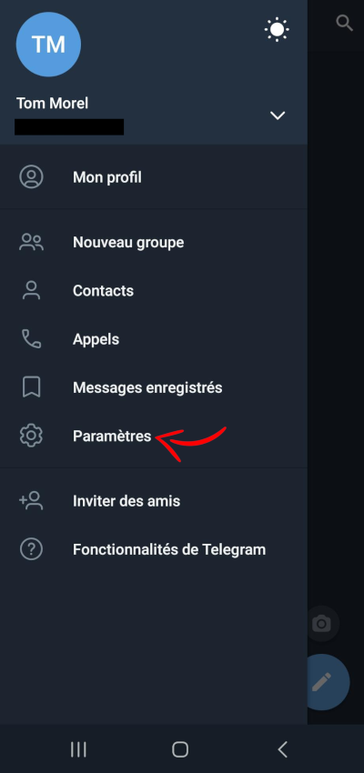 Étape 2 du guide Telegram